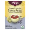 Yogi Tea, Stress Relief, чай cо вкусом меда и лаванды, без кофеина, 16 чайных пакетиков