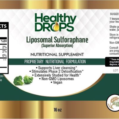 Healthy Drops, Liposomal Sulforaphane, Липосомальный сульфорафан, детоксикация печени, 473 мл