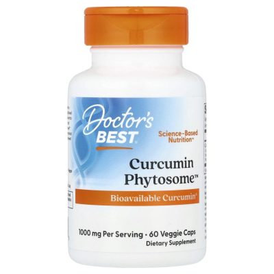 Doctor's Best, Куркумин, Curcumin Phytosome, 1000 мг (500 мг в 1 капсуле), 60 растительных капсул