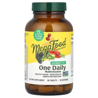 MegaFood, One Daily Women's 55+, мультивитамины для женщин старше 55 лет, 90 таблеток