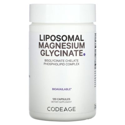 CodeAge, Липосомальный глицинат магния, Liposomal Magnesium Glycinate, 120 капсул