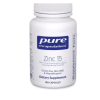 Pure Encapsulations, Zinc, Цинк 15 мг, 180 капсул