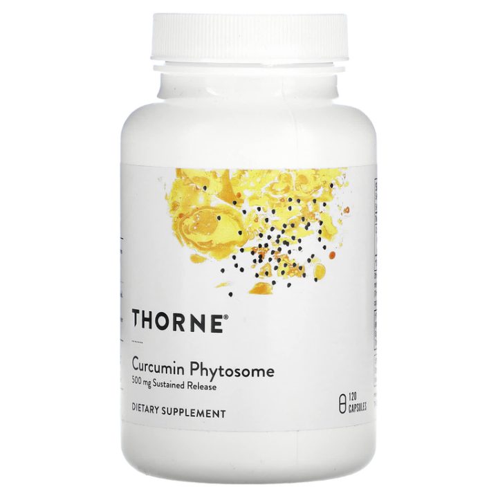 Thorne, фитосомы куркумина, Curcumin Phytosome, 500 мг, 120 капсул