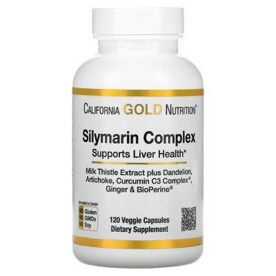 Silymarin complex здоровье печени, California Gold Nutrition, 120 капс.