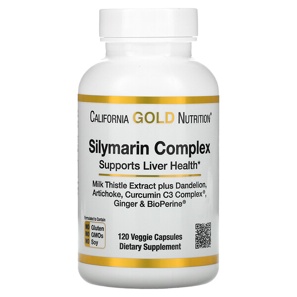 Silymarin complex здоровье печени, California Gold Nutrition, 120 капс.
