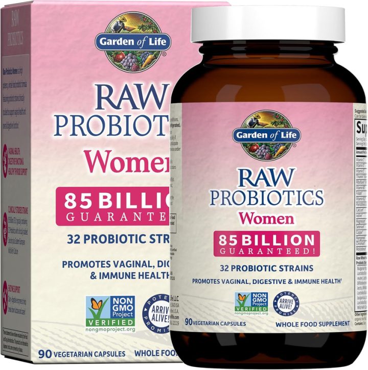 Garden of Life, RAW Probiotics, пробиотики для женщин, 85 Billion, 90 капсул