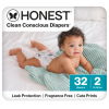 The Honest Company, Clean Conscious Diapers, подгузники для детей, размер 2, 6-9 кг, 32 штуки
