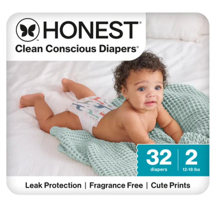The Honest Company, Clean Conscious Diapers, подгузники для детей, размер 2, 6-9 кг, 32 штуки