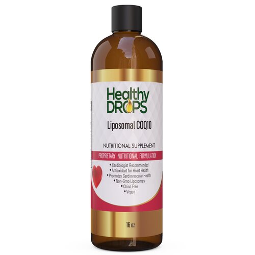 Healthy Drops, липосомальный коэнзим Q10, Liposomal CoQ10, жидкий, 473 мл