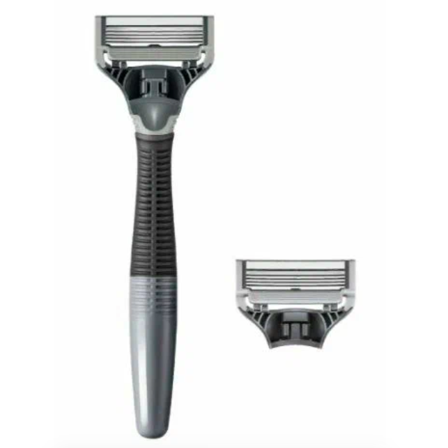 Harry's The Truman Charcoal + 2 Blades, Бритвенный станок с 2 кассетами и 5 лезвиями
