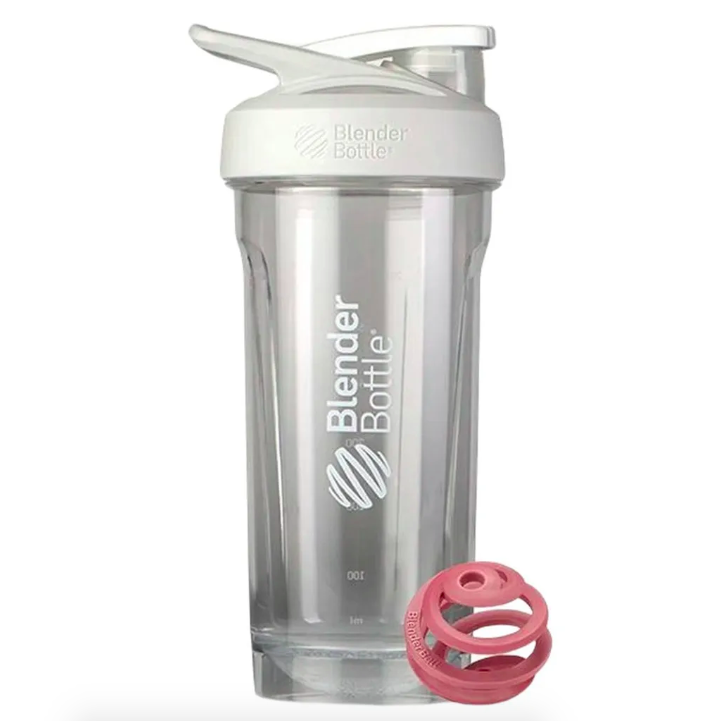 Blender Bottle, Шейкер, Tritan Sport (White) + BlenderBall (Redwood) 828 мл
