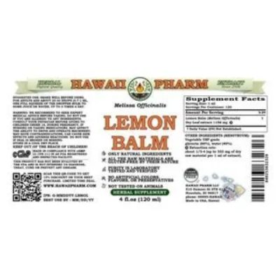 Hawaii Pharm, Lemon Balm, Жидкий экстракт мелиссы, для снижения тревожности и стресса, 120 мл