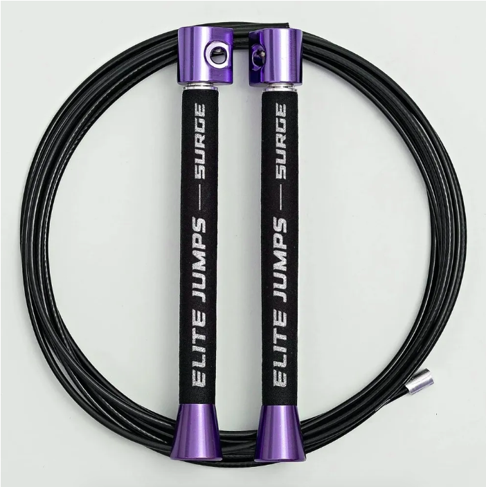 Elite Jumps, Surge 3.0, скакалка для скоростных прыжков и трюков, Speed Jump Rope, фиолетовая