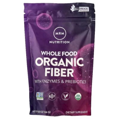 MRM Nutrition, Цельнопищевая органическая клетчатка с ферментами и пребиотиками, 256 гр