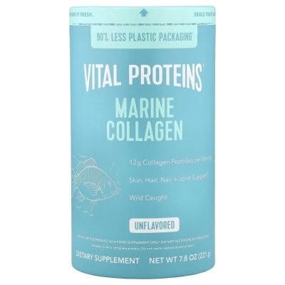 Vital Proteins, Marine Collagen, Морской коллаген, Без ароматизаторов, 221 г