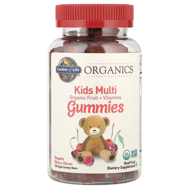 Garden of Life, Мультивитамины для детей, MyKind kids, вкус вишня, 120 мишек