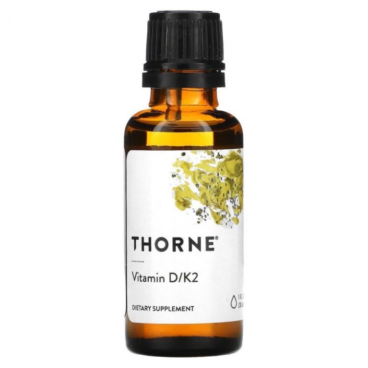 Витамин D3/K2, Thorne, 30мл, уценка