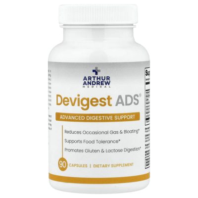 Arthur Andrew Medical, Devigest ADS, улучшенная поддержка пищеварения, 400 мг, 90 капсул
