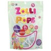 Zollipops, Леденцы "Чистые зубы" на палочке, без сахара, вкус тропических фруктов, 22-24 леденца