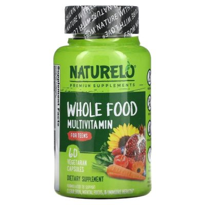 NATURELO, Мультивитамины для подростков, Whole Food Multivitamin for Teens, 60 капсул