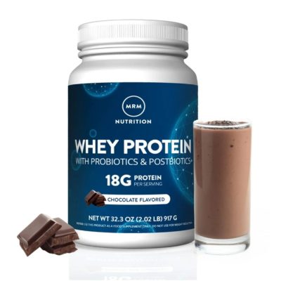 MRM Nutrition, Сывороточный протеин с пробиотиками и постбиотиками, вкус шоколада, 917 г