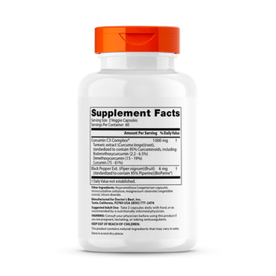 Doctor's Best, Куркумин высокого усвоения 500мг, Curcumin High Absorption, 120 капсул