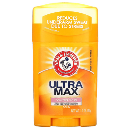 Ultra Max, Arm&Hammer, твердый дезодорант-антиперспирантом, 28гр