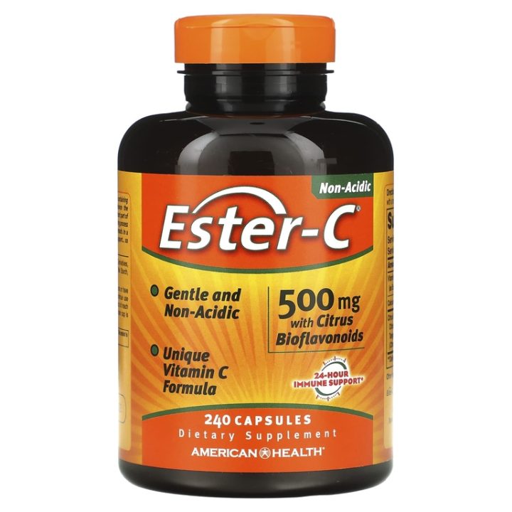 American Health, Ester-C, витамин С с цитрусовыми биофлавоноидами, 500 мг, 240 капсул