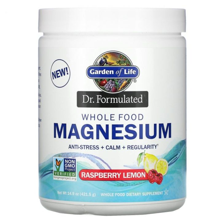 Garden of Life, Магний в порошке, Dr.Formulated, для детей и взрослых, малина-лимон, 420 гр