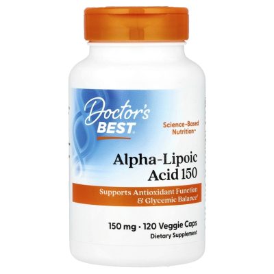 Doctor's Best, альфа-липоевая кислота 150 мг, Alpha-Lipoic Acid 150, 120 капсул