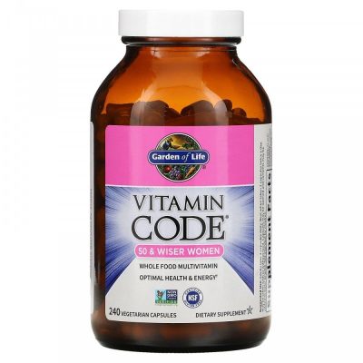 Garden of Life, Vitamin Code, мультивитамины для женщин от 50 лет, 240 капсул