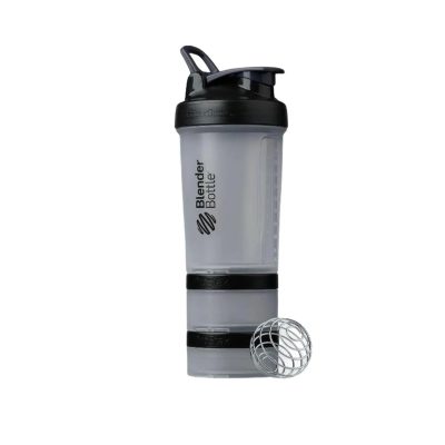 BlenderBottle, Шейкер + контейнер, ProStak, цвет Clear Black (прозрачный/черный), 651 мл