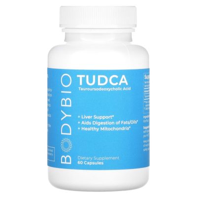 BodyBio, Tudca, Тудка, тауроурсодезоксихолевая кислота, поддержка печени, 60 капсул