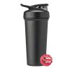 Blender Bottle, Шейкер спортивный, Stainless Sleek Sport, цвет шейкера All Black (черный), цвет шарика Red (красный), 740 мл (25 унций)