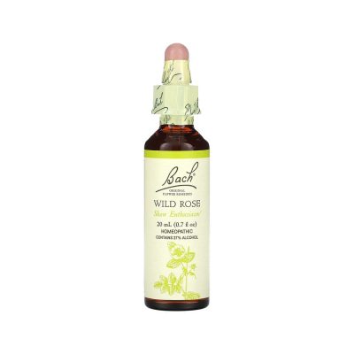 Bach, Original Flower Remedies, Wild Rose, Дикая роза, снятие нервного напряжения, 20 мл