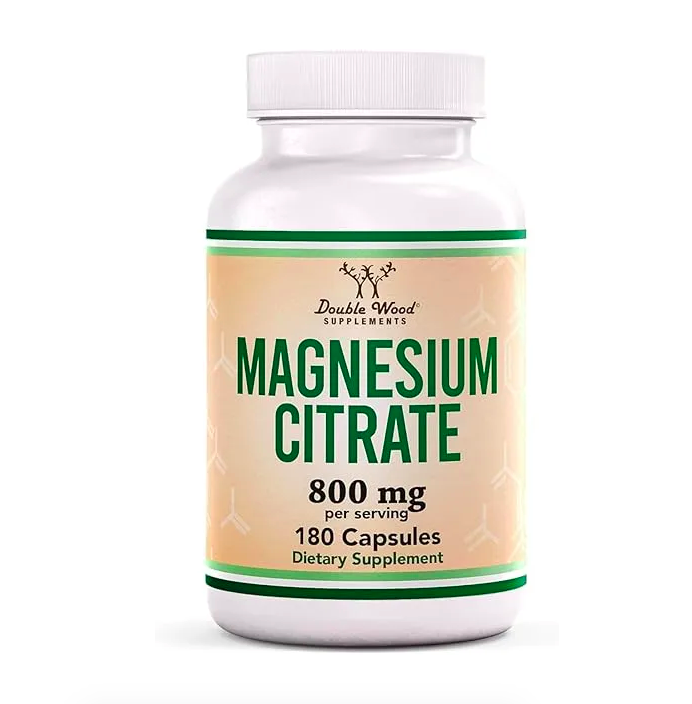 Double Wood Supplements, Magnesium Citrate, Цитрат магния, поддержка жкт+здоровый сон, 180 капс