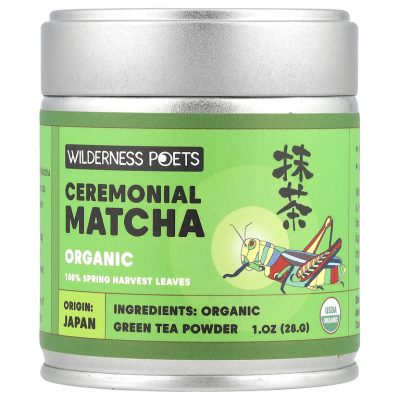 Wilderness Poets, Органический чай матча для церемоний, Ceremonial Matcha, 28 г