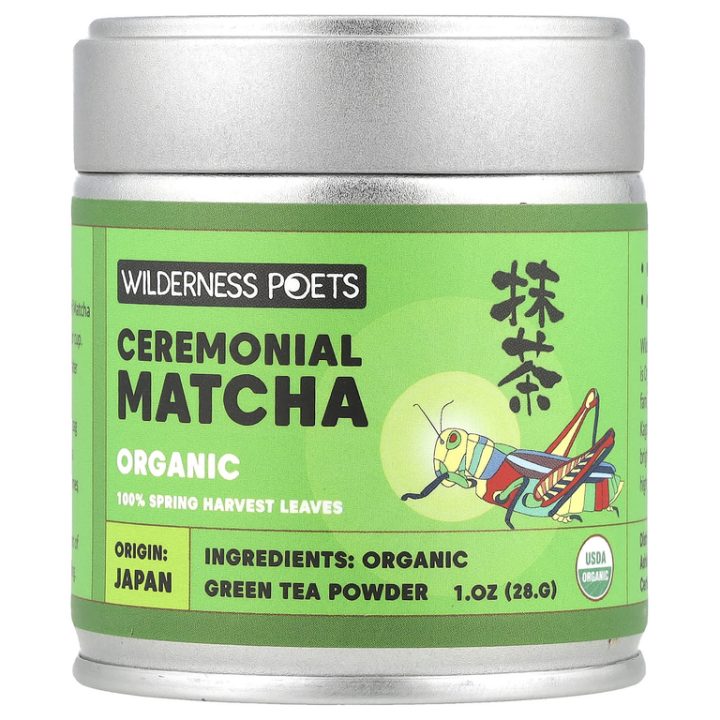Wilderness Poets, Органический чай матча для церемоний, Ceremonial Matcha, 28 г