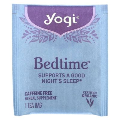 Yogi Tea, Bedtime, чай без кофеина для спокойного сна, 16 чайных пакетиков