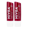 Nivea, Tinted Lip Care, Blackberry, Бальзам для губ с оттенком ежевики, 2 упаковки по 4.8 г