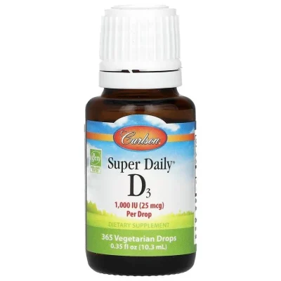 Carlson, Super Daily D3, Витамин D3, 1000 МЕ, 10,3 мл