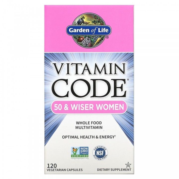 Garden of Life, Vitamin Code, мультивитамины для женщин от 50 лет, 120 капсул- срок до 09/2026