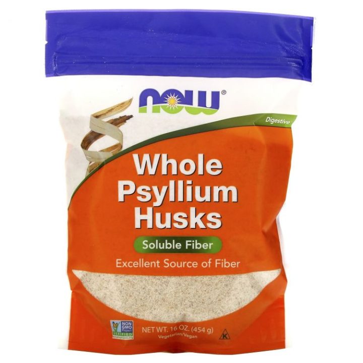 Whole Psyllium, клетчатка, Цельная оболочка семян подорожника для пищеварения, 454 г