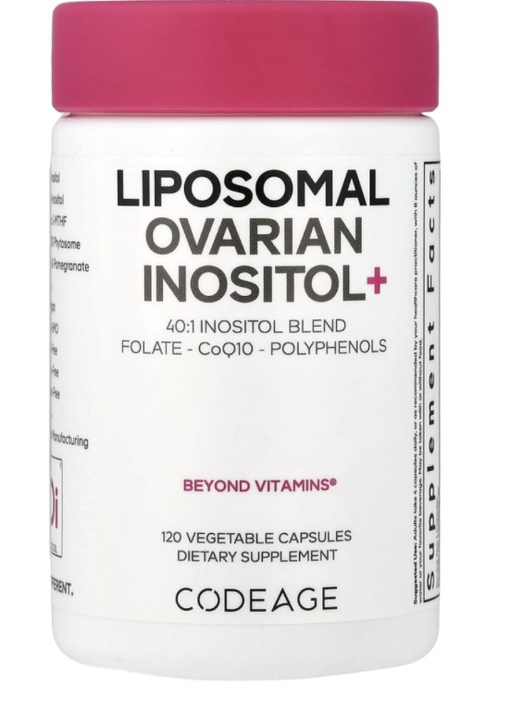 Codeage, Ovarian Inositol+, Липосомальный инозитол для яичников, 120 капсул