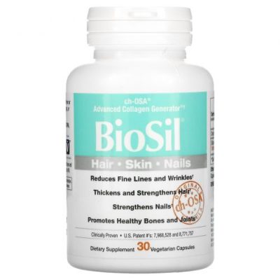 БиоСил, BioSil Hair-Skin-Nails, CH-OSA улучшенный генератор коллагена, Natural Factors