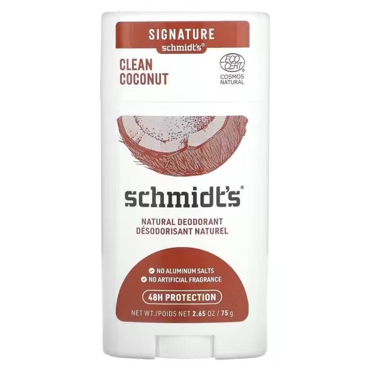 Schmidt's, Натуральный дезодорант, Clean Coconut, чистый кокос, 75 г