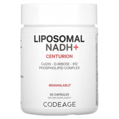 CodeAge, Liposomal NADH +, центурион, фосфолипидный комплекс, 60 капсул