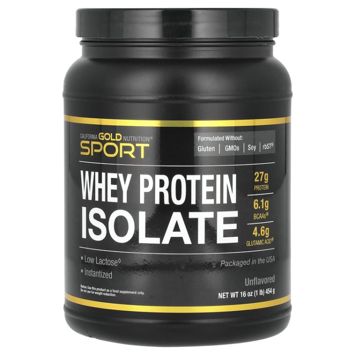 California Gold, Sport, изолят сывороточного протеина, Whey Protein Isolate, 454 г