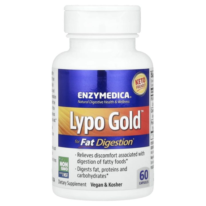Enzymedica, Lypo Gold for Fat Digestion, препарат для переваривания жиров, 60 капсул