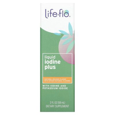 Life flo, Жидкий йод, Iodine plus, апельсин, 59 мл